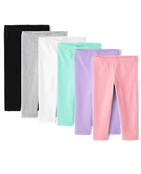 Lot de 6 leggings pour petites filles