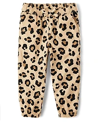 Baby And Toddler Girls Leopard Pull On Jogger Pants