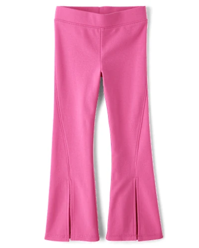 Girls Split Ponte Knit Flare Jeggings