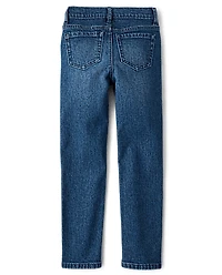 Girls Rhinestone Straight Jeans