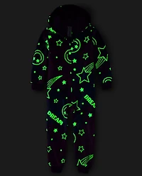 Girls Glow Icon Sherpa One Piece Pajamas