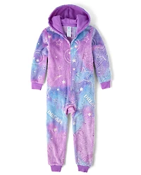 Girls Glow Icon Sherpa One Piece Pajamas
