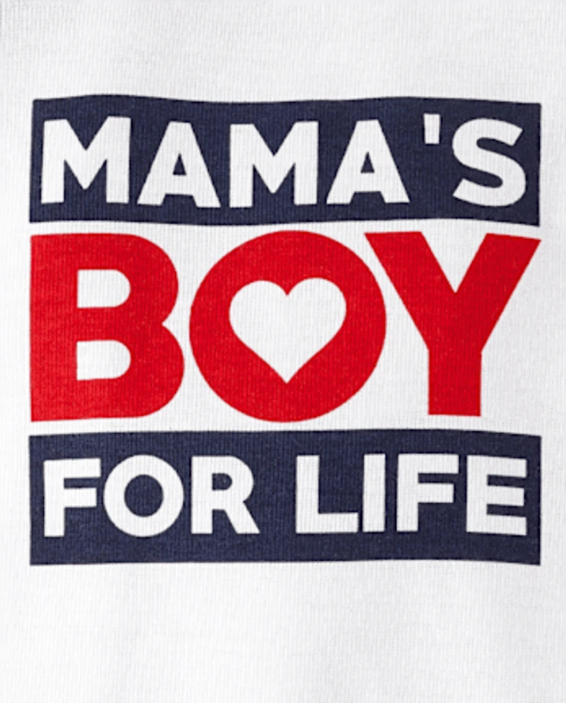 Pyjama en coton ajusté « Petit garçon à maman » pour bébés et jeunes enfants