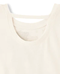 Girls Sequin Bar Back Graphic Top