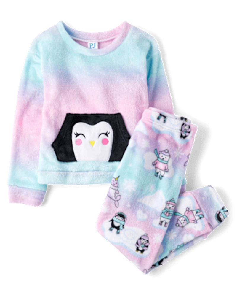 Girls Penguin Pajamas - Cozy Fleece