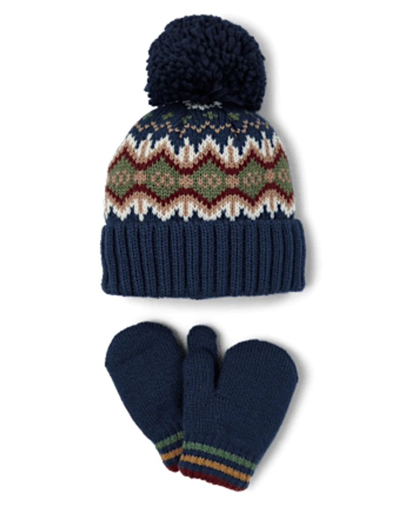 Toddler Boys Fairisle 2-Piece Cold Weather Set