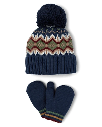 Toddler Boys Fairisle 2-Piece Cold Weather Set