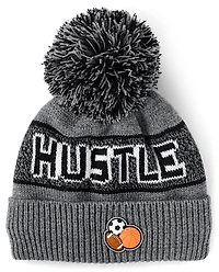 Boys Hustle Pom Beanie