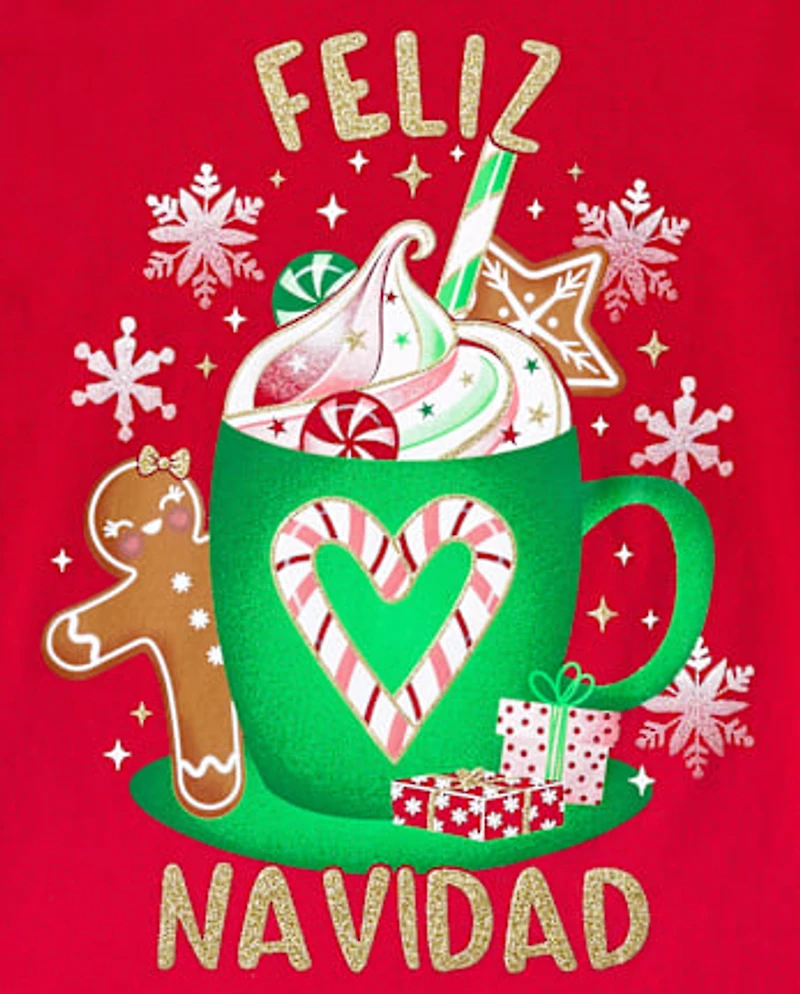Girls Christmas Graphic Tee 2-Pack