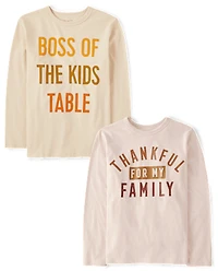 Boys Thanksgiving Graphic Tee 2-Pack