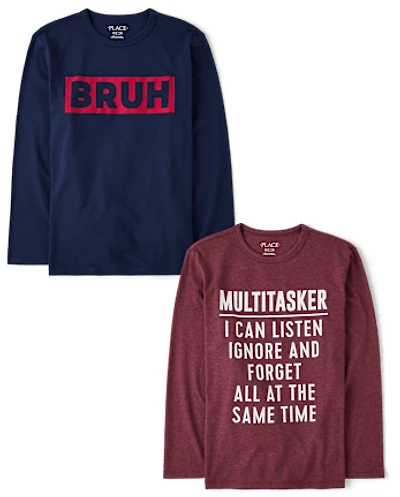 Boys Humor Graphic Tee 2-Pack