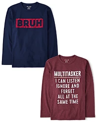 Boys Humor Graphic Tee 2-Pack