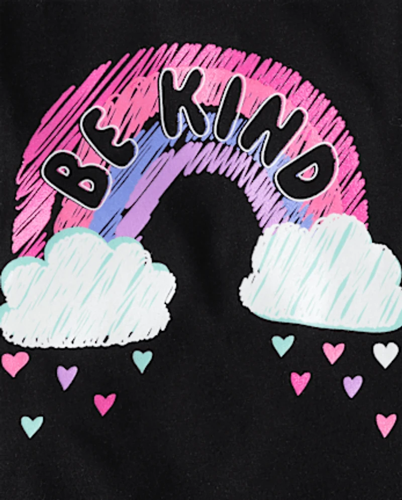 Baby And Toddler Girls Positivity Graphic Tee 3-Pack