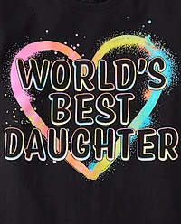 Fille Best Daughter T-shirt imprimé