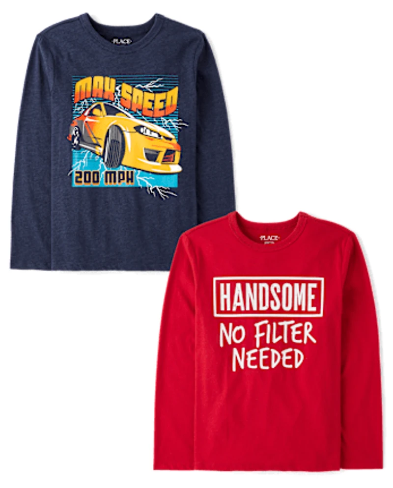 Boys Humor Graphic Tee 2-Pack