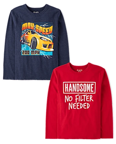 Boys Humor Graphic Tee 2-Pack