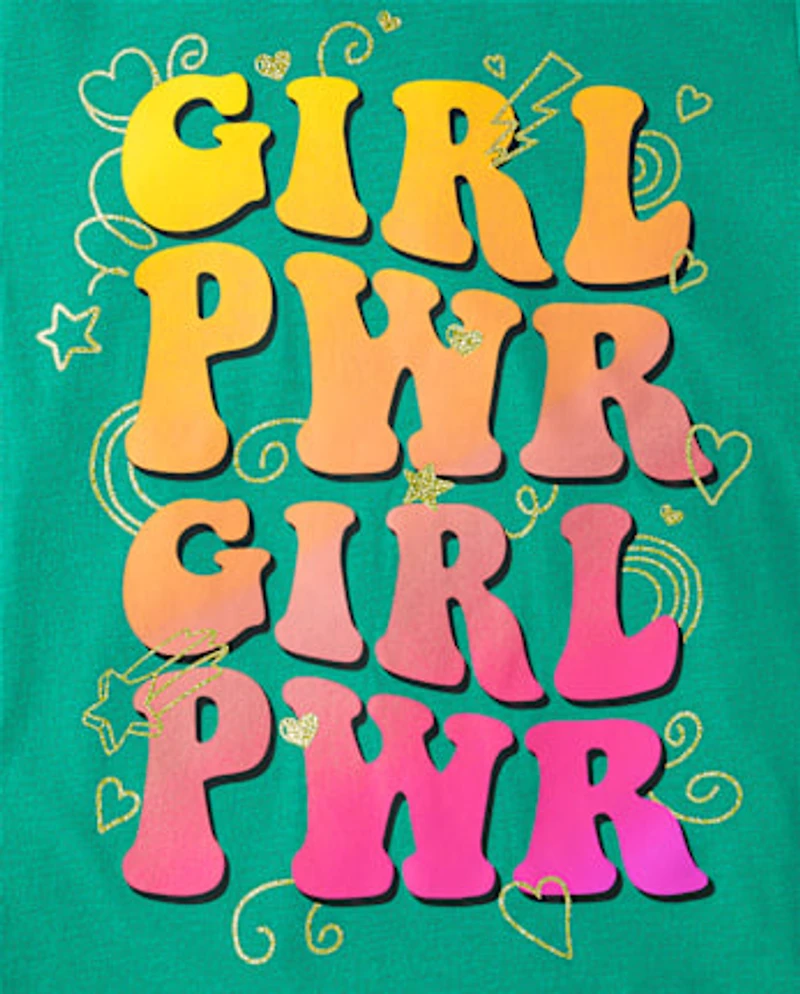 Girls Cat Positive Graphic Tee 2-Pack