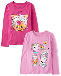 Girls Dessert Graphic Tee 2-Pack