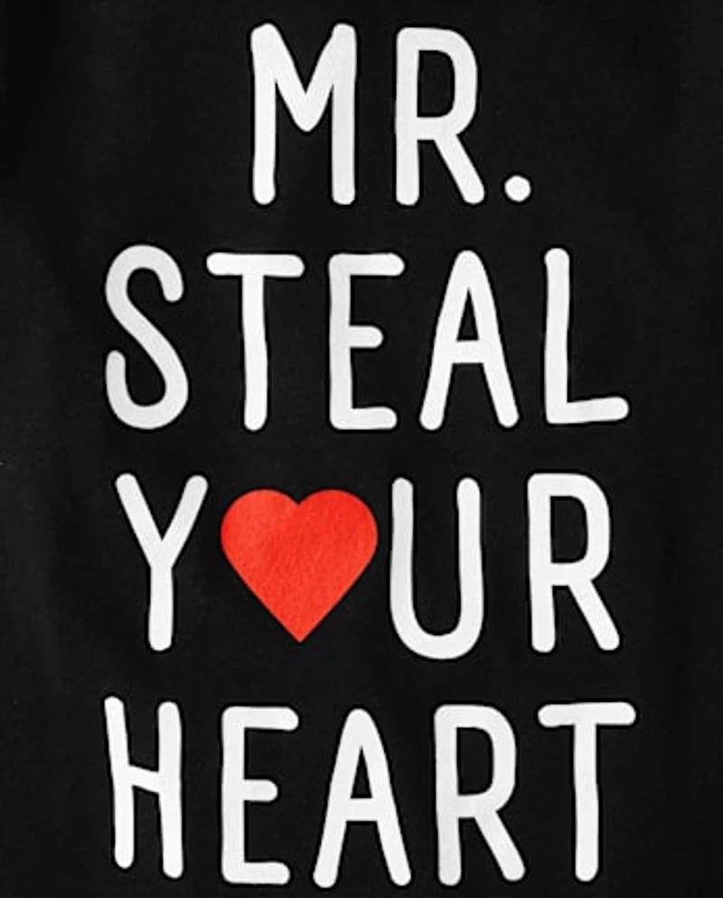 Baby And Toddler Boys Valentine's Day Steal Your Heart Graphic Tee