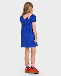 Toddler Girls Mommy And Me Bow Back Fit Flare Dress