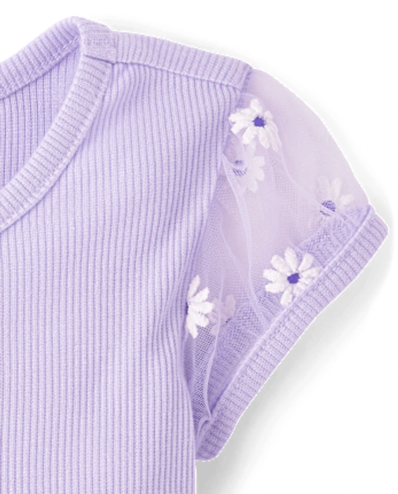 Bébé Et tout-petit, fille 3D Daisy Maillage Robe évasée