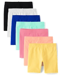 Toddler Girls Bike Shorts 8-Pack