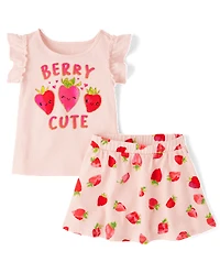 Toddler Girls Graphic 2-Piece Outfit Set