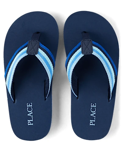 Kids Striped Flip Flops