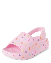 Toddler Girls Rainbow Heart Slides