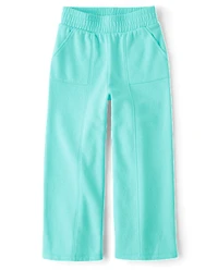 Girls Fleece Wide Leg Lounge Pants