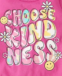 Girls Choose Kindness Fringe Tank Top
