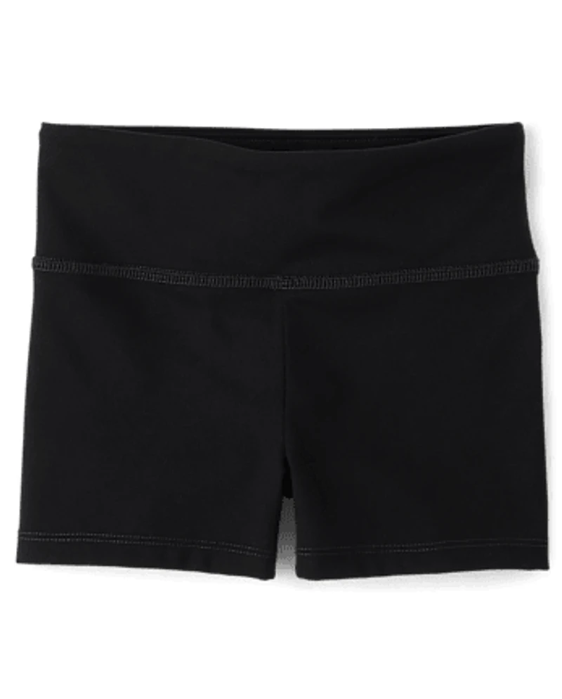 Girls Quick Dry High Rise Bike Shorts