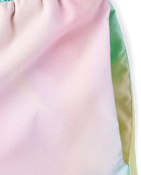 Short doublé en marbre arc-en-ciel à séchage rapide pour fille