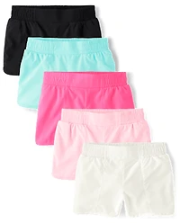 Lot de 5 shorts doublés à séchage rapide Fille