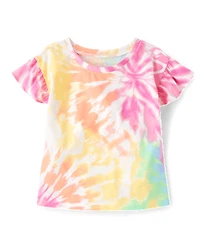 Girls Print Flutter Top