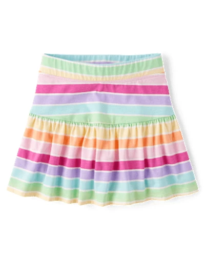 Girls Print Tiered Skort