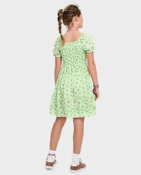Peignoir à volants froncés et fleuri pour Fille
