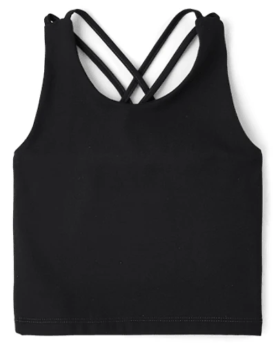Girls Quick Dry Cross Back Tank Top