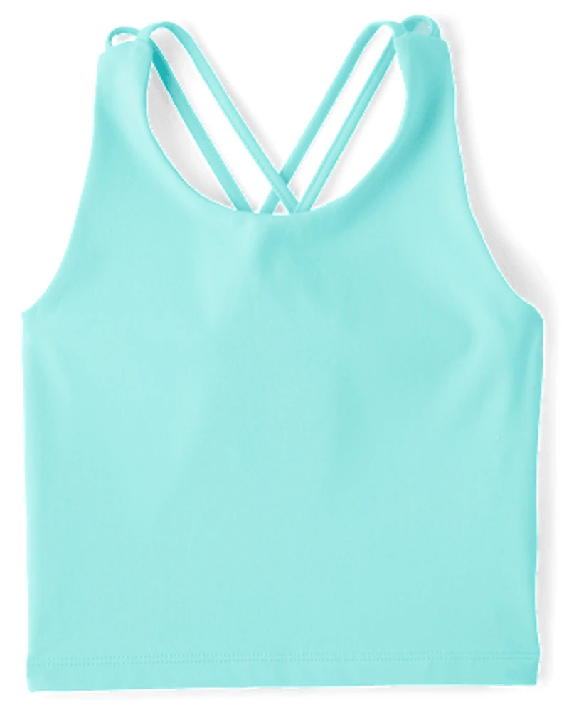 Girls Quick Dry Cross Back Tank Top