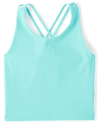 Girls Quick Dry Cross Back Tank Top