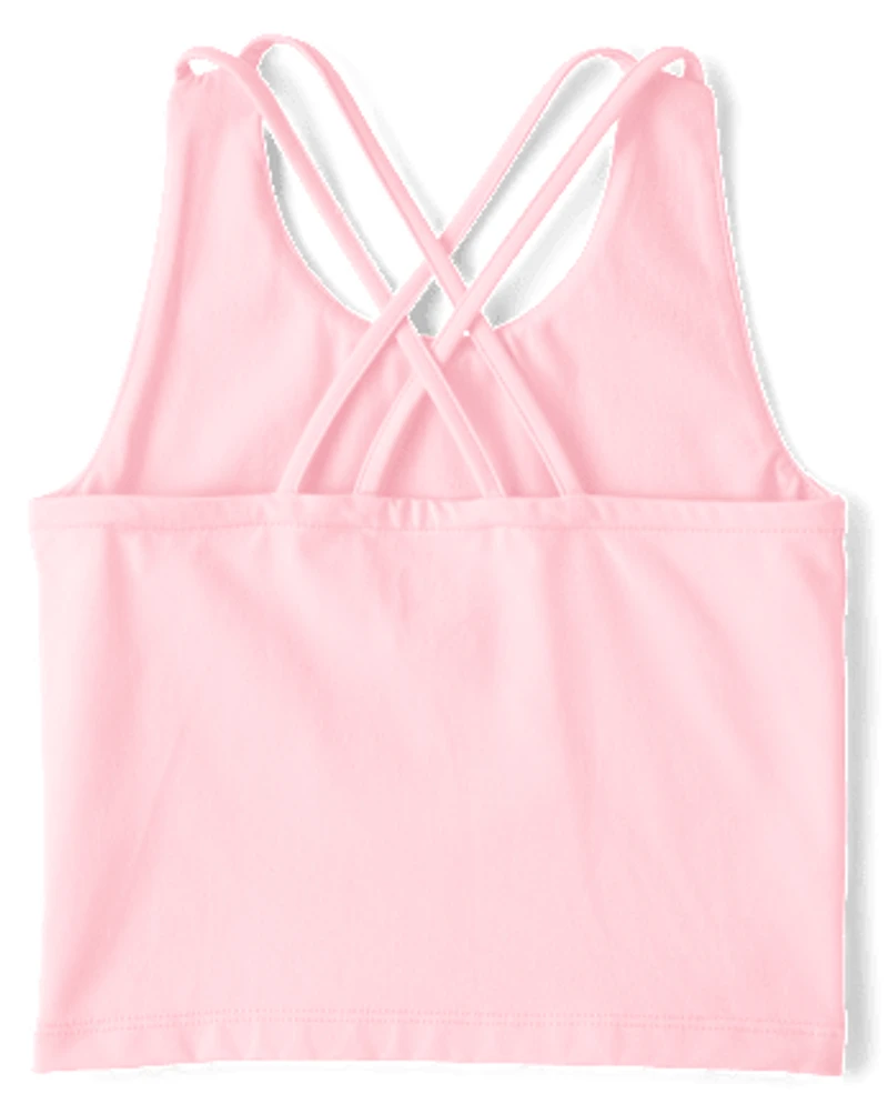 Girls Quick Dry Cross Back Tank Top