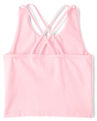 Girls Quick Dry Cross Back Tank Top