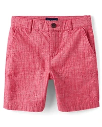 Boys Textured Chino Shorts