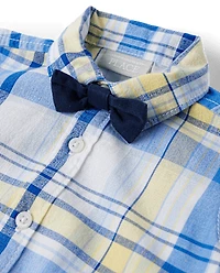 Baby Boys Dad And Me Plaid Poplin 2-Piece Outfit Set