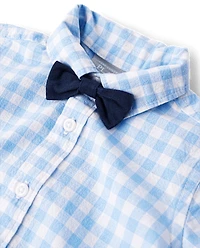 Baby Boys Dad And Me Gingham Poplin 2-Piece Outfit Set