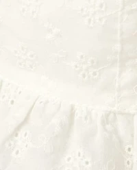 Baby Girls Eyelet Ruffle Bucket Hat