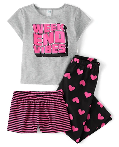 Girls Weekend Vibes 3-Piece Pajama Set