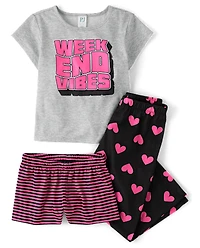 Girls Weekend Vibes 3-Piece Pajama Set