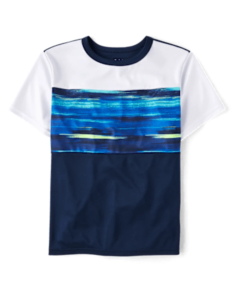 Boys Performance Colorblock Top