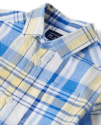 Baby And Toddler Boys Dad Me Plaid Poplin Button Up Shirt